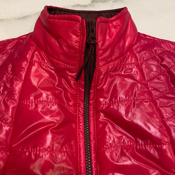 Talbots Vest Size XS Petite Pink Shiny Quilted Full Zip - Picture 4 of 13